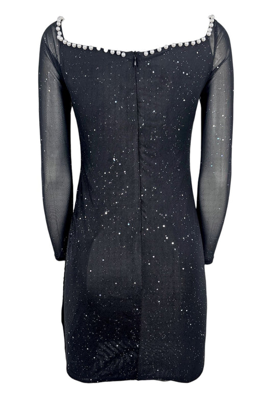 Abito mini dress con maniche trasparenti