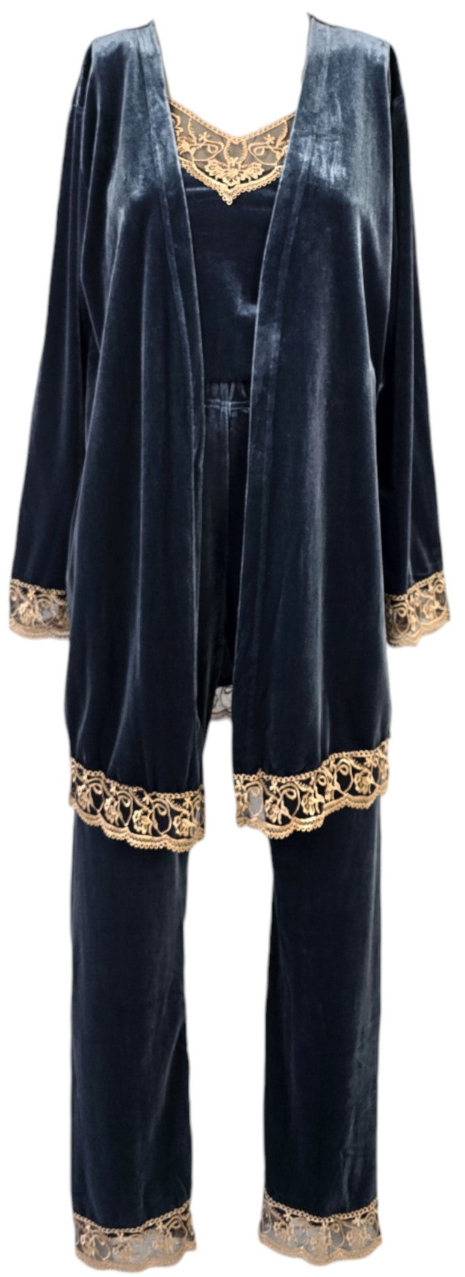 Pigiama Donna Morbido Con Cavalli Al Galoppo - Cotone Modal, Pantaloncini Con Tasche, Taglie S-XXL - 3