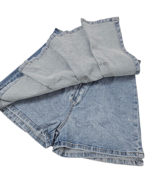Minigonna Jeans a pieghe