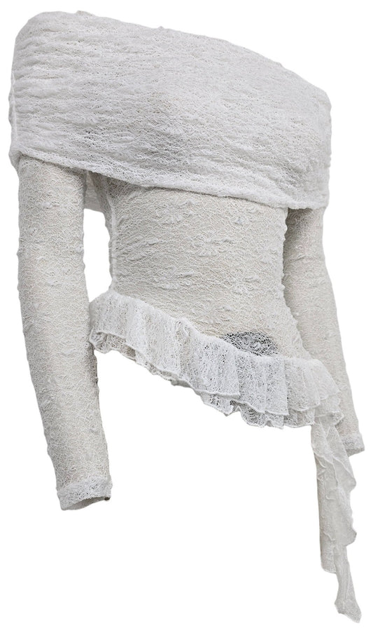 Maglia con scollo a barchetta