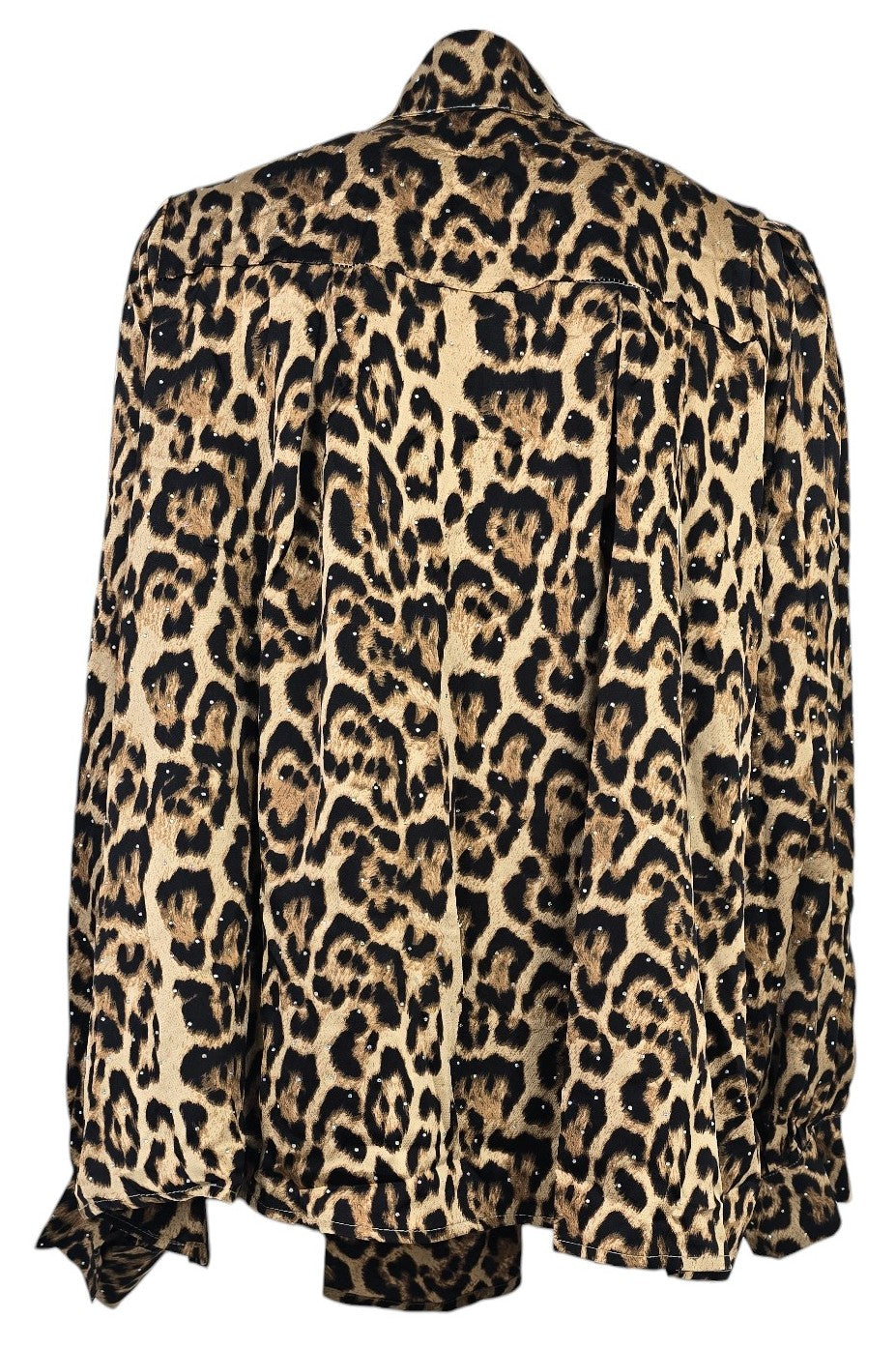 Camicia animalier con fiocco