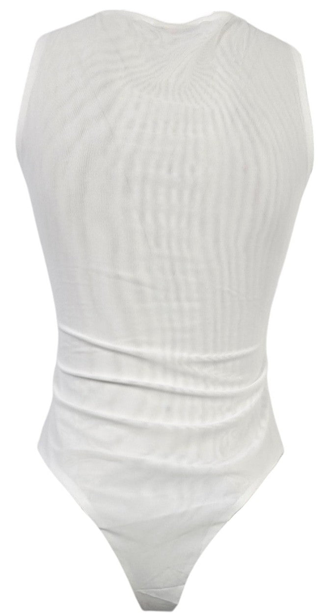 Body bianco con strass