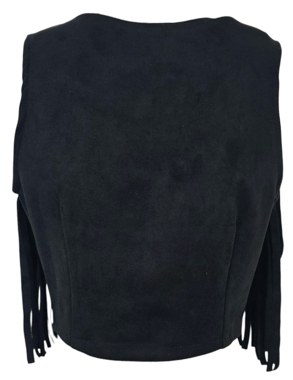 Maglia nera con frange