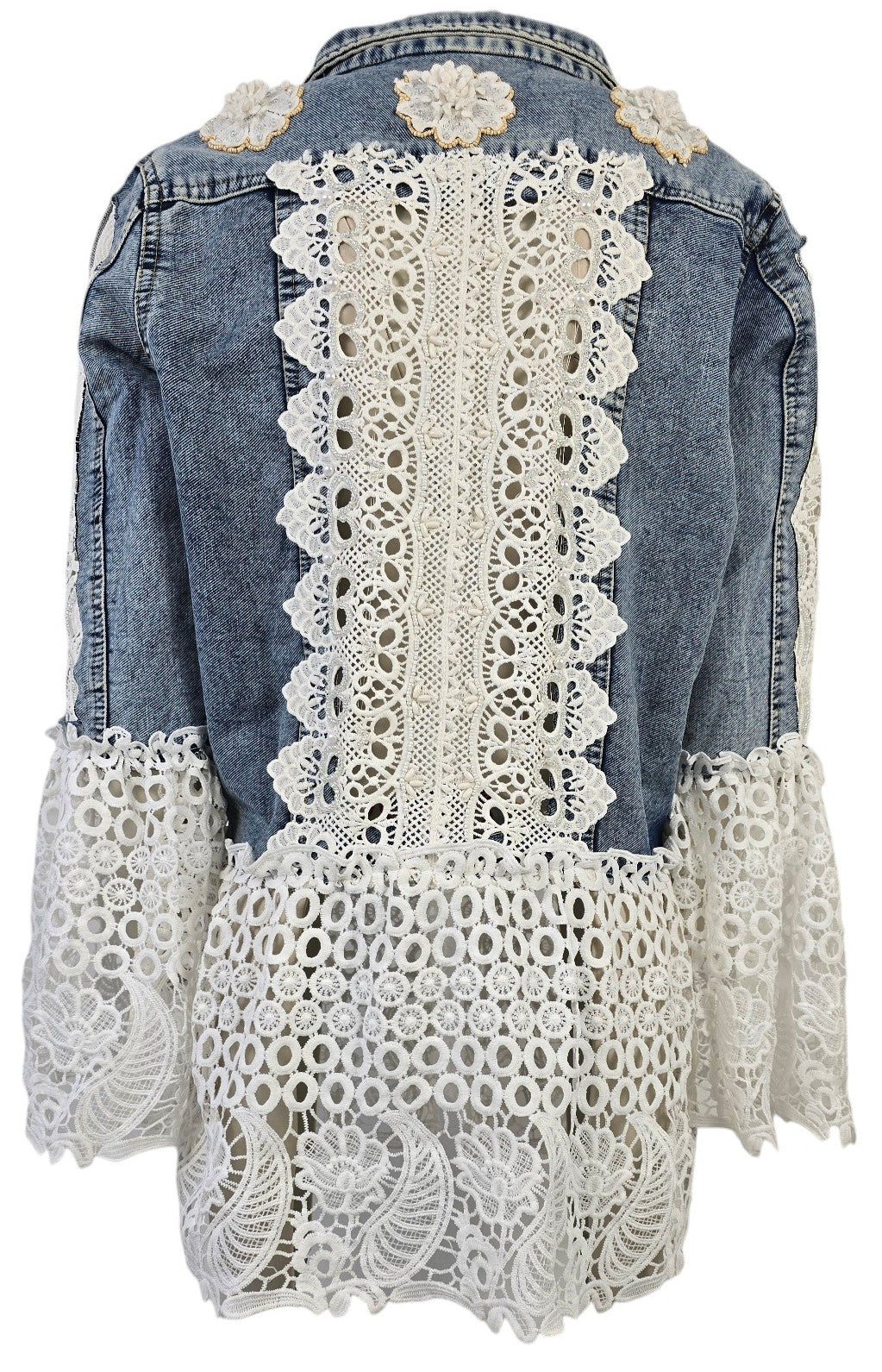 Giacca jeans e pizzo