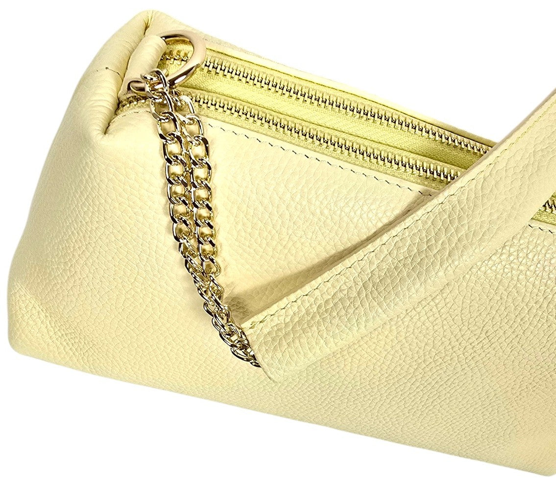 Borsa in vera pelle "Yellow"