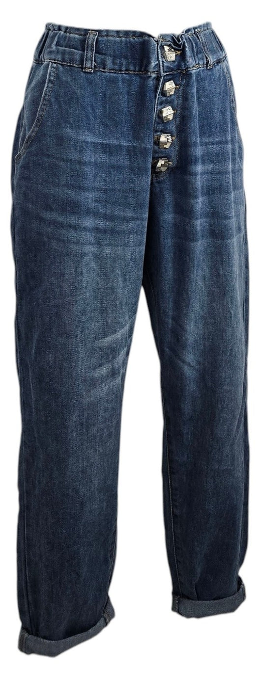 Jeans con bottoni