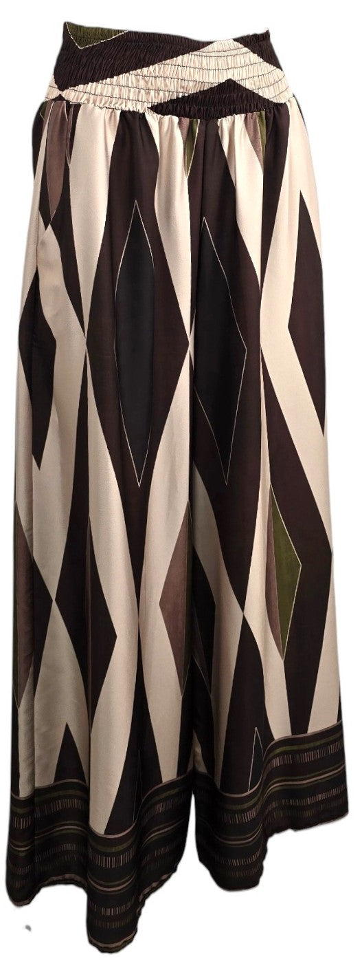 Pantalone a palazzo effetto raso
