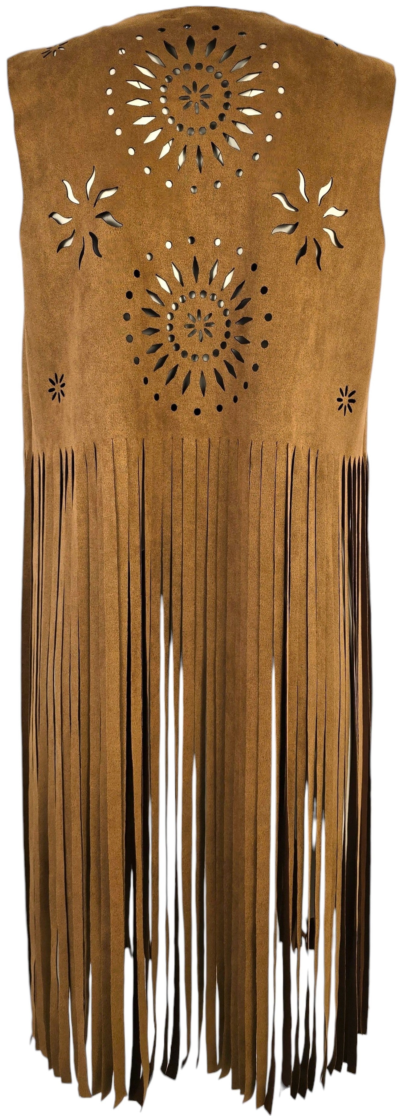 Gilet frange e strass