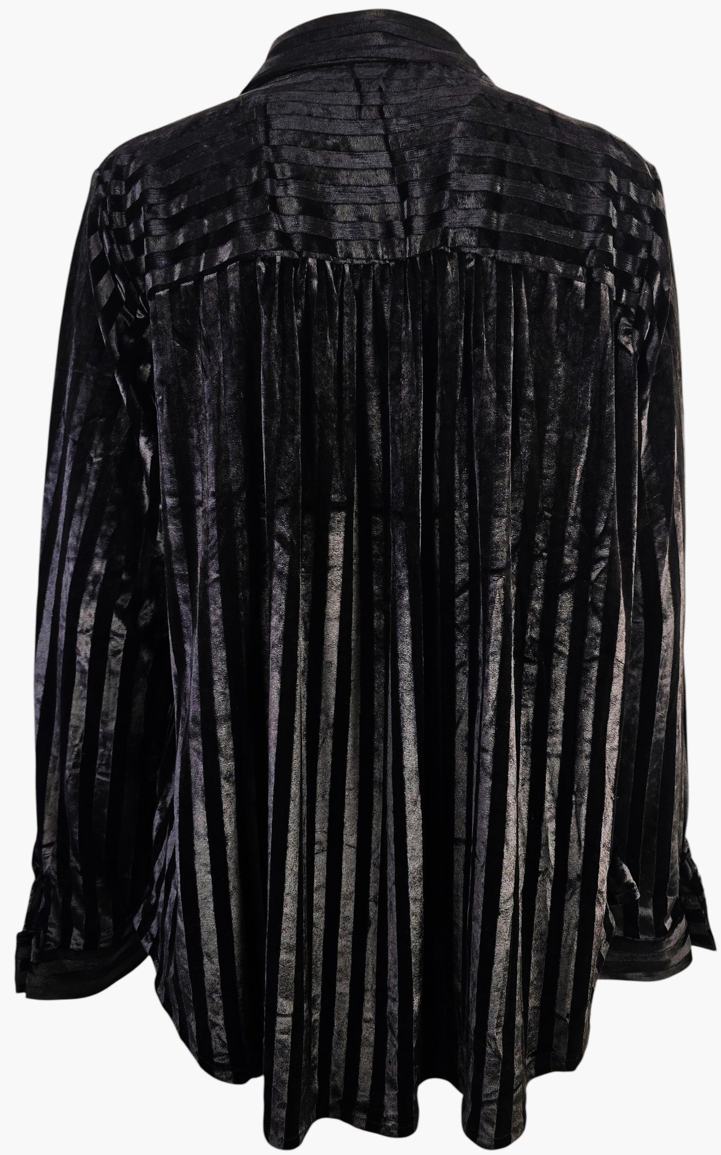 Camicia in Velluto Devoré a Righe
