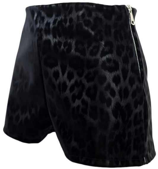Pantaloncino in Ecopelle Animalier