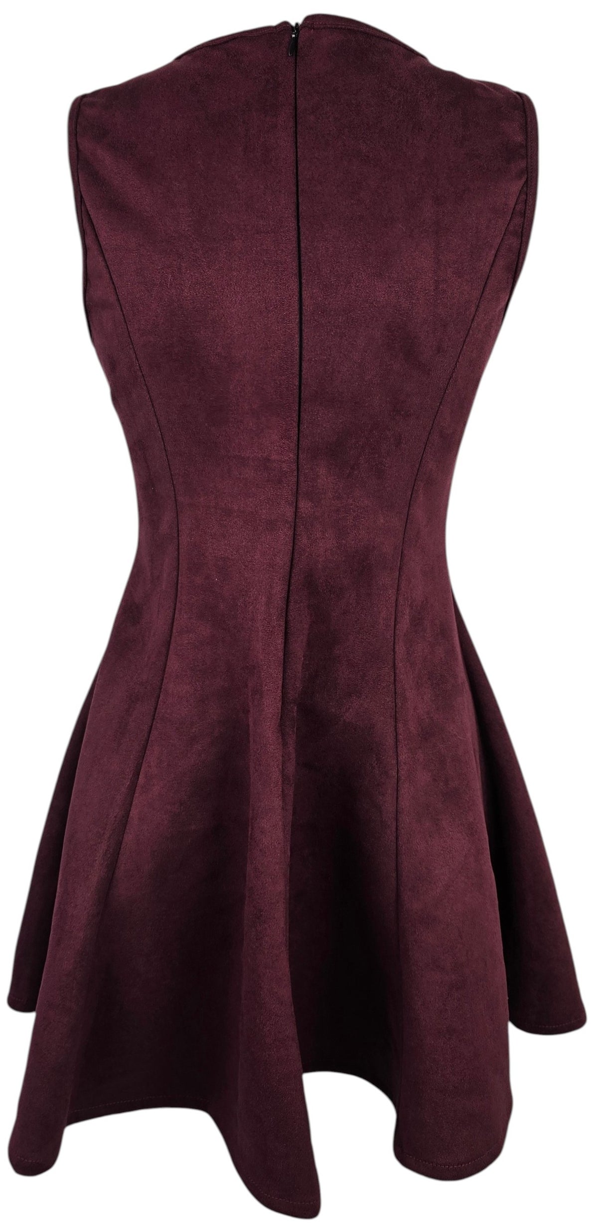 Abito bordeaux con borchie