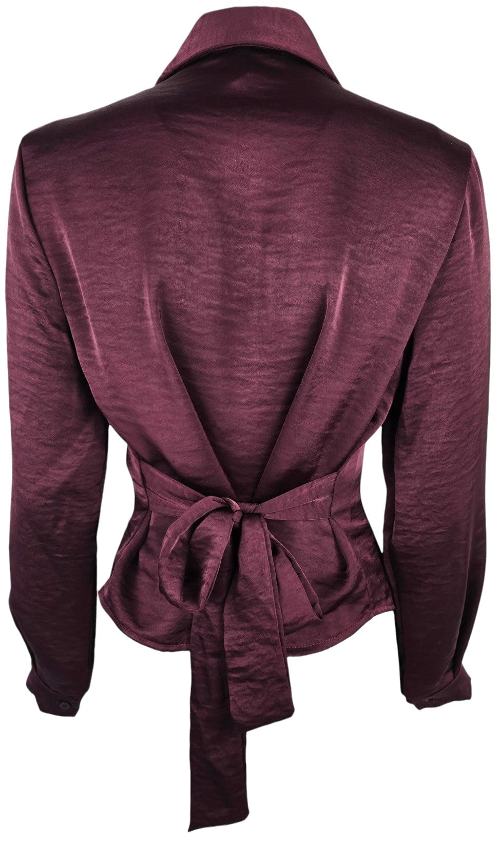 Camicia in Raso Bordeaux