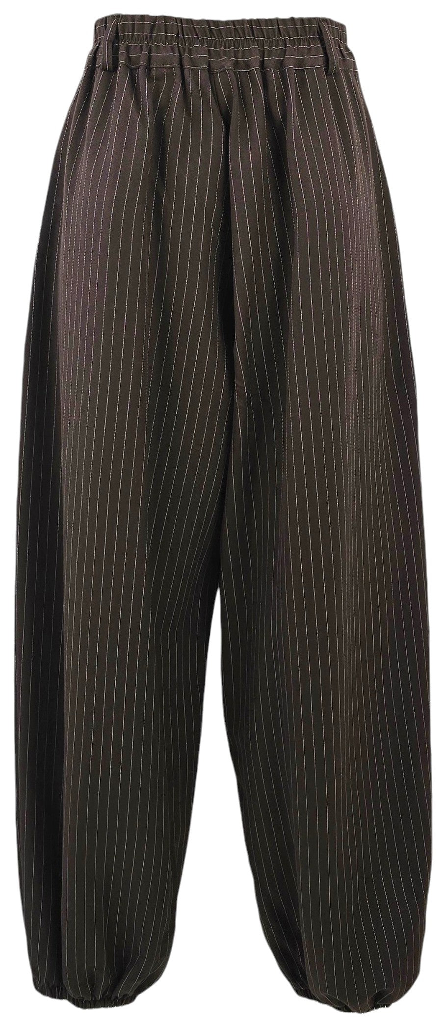 Pantaloni marroni gessati ballon