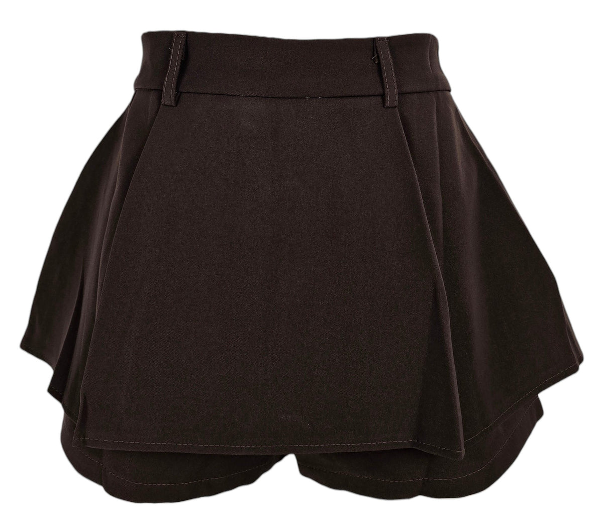 Panta-gonna marroni con pieghe