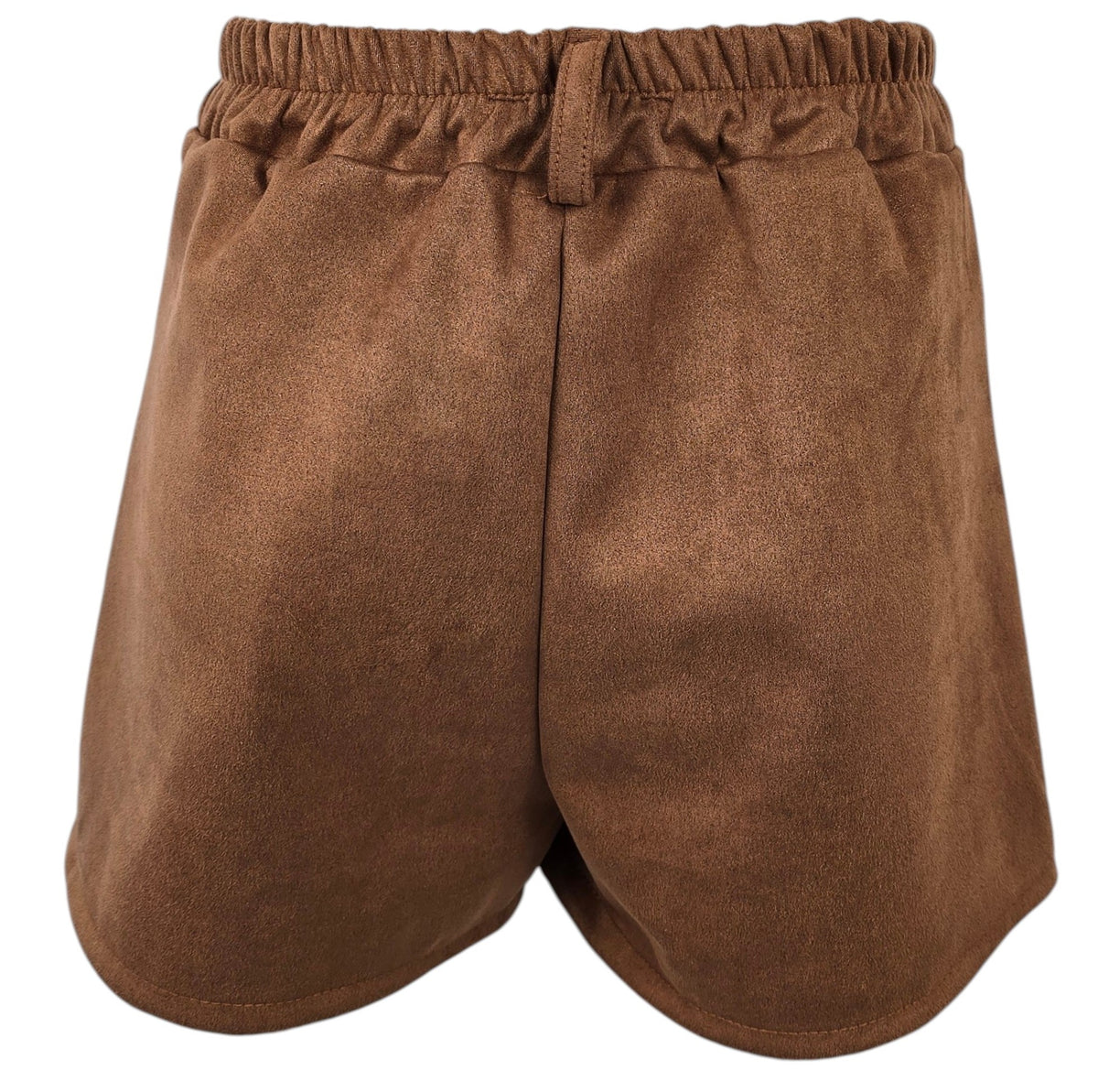 Pantaloncino in camoscio con tasche e borchie