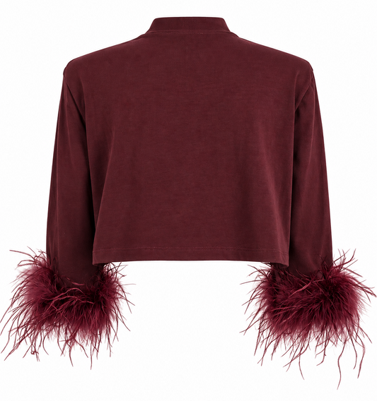 Maglia con piume