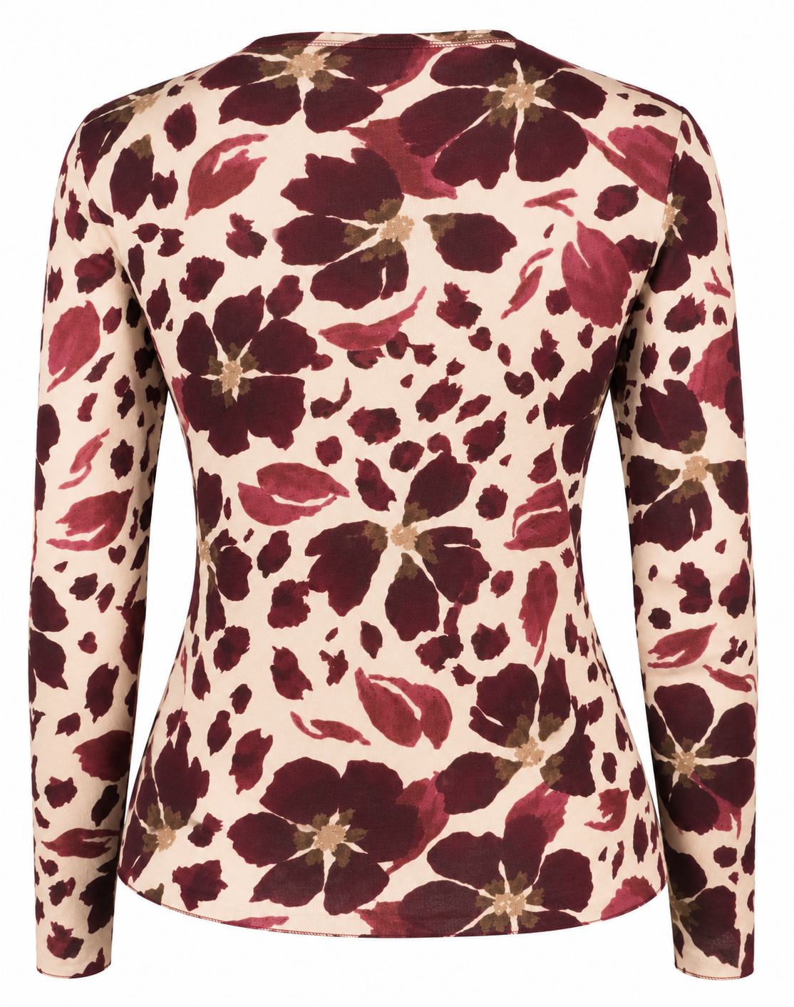 Maglia con fantasia floreale e animalier