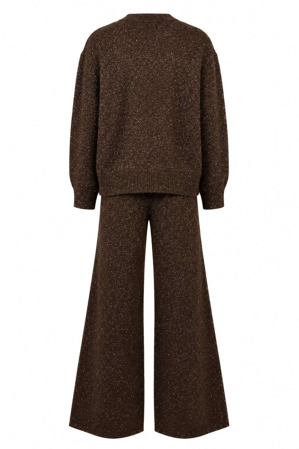 Completo marrone in maglia lurex