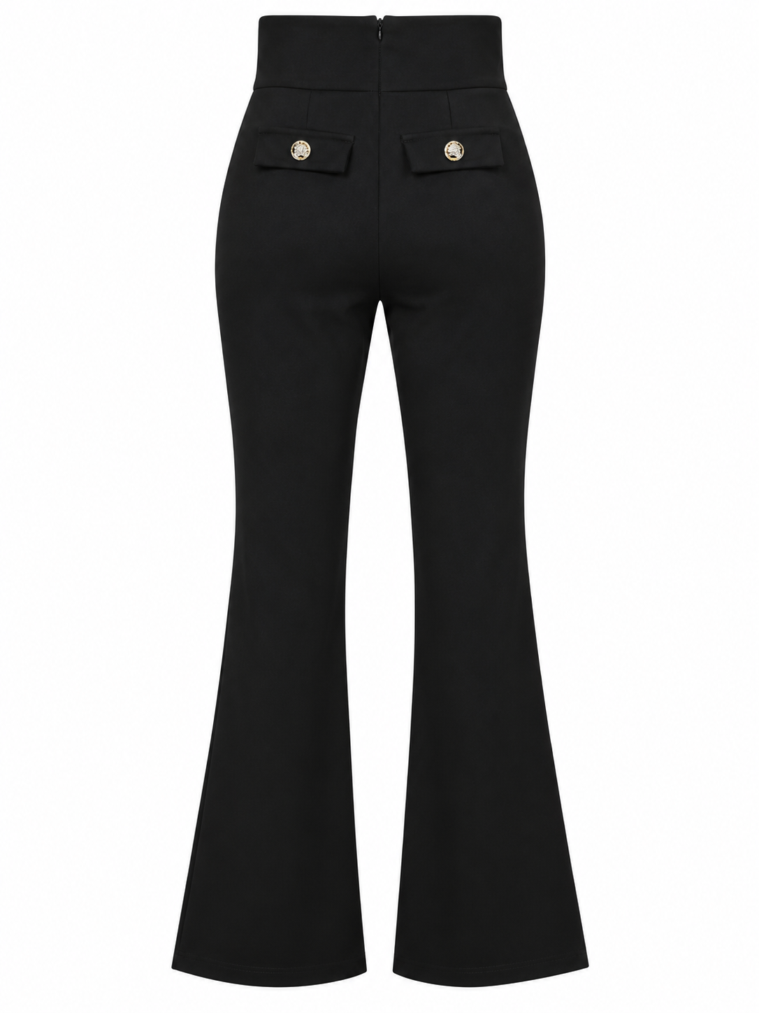 Pantalone nero con bottoni