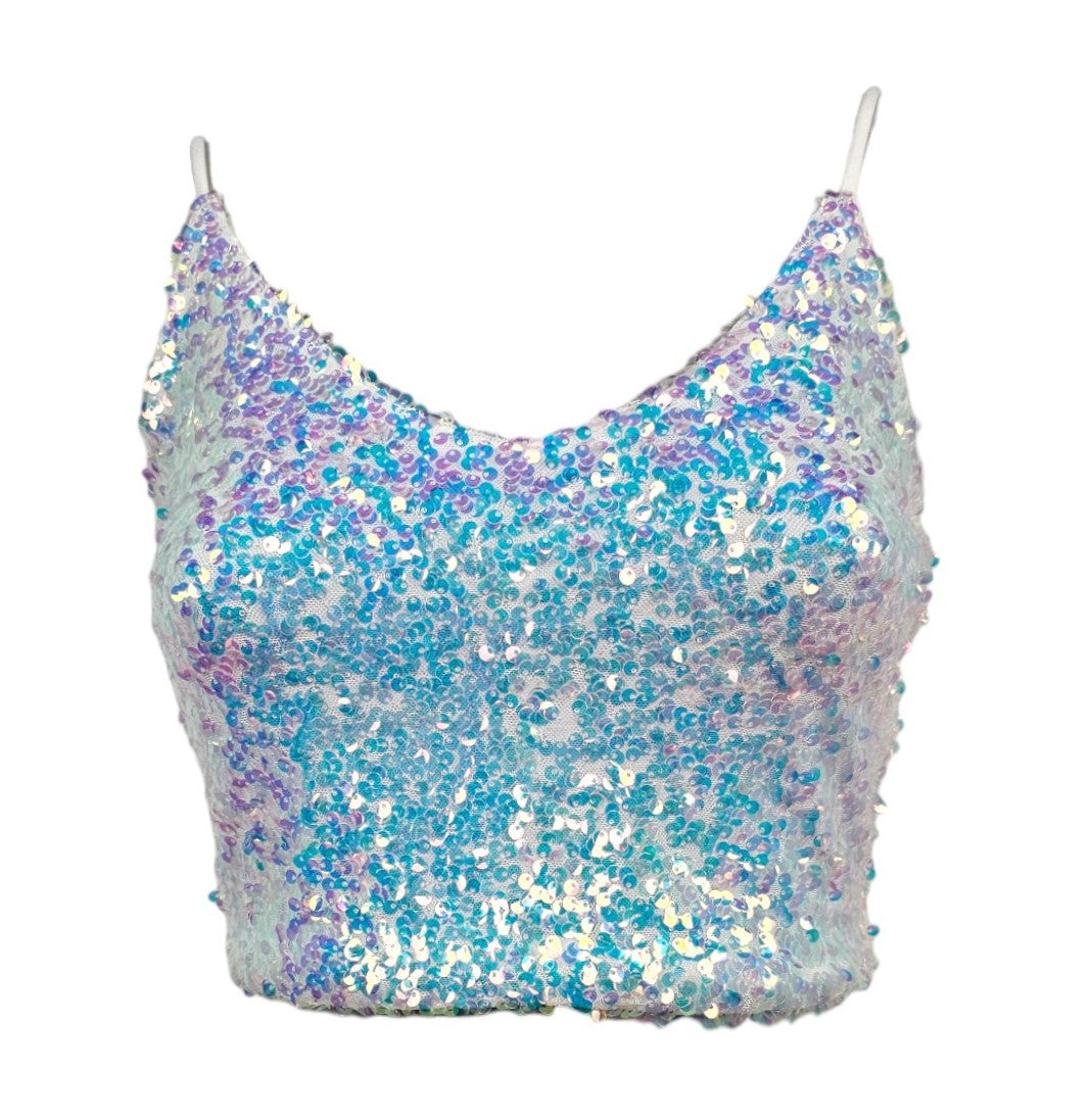 Top, Canotta elegante con paillette