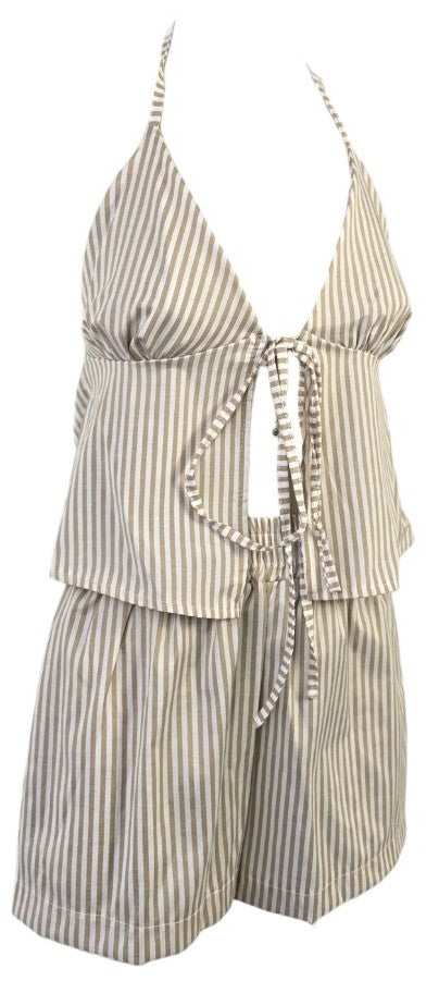 Completo top e pantaloncino a righe