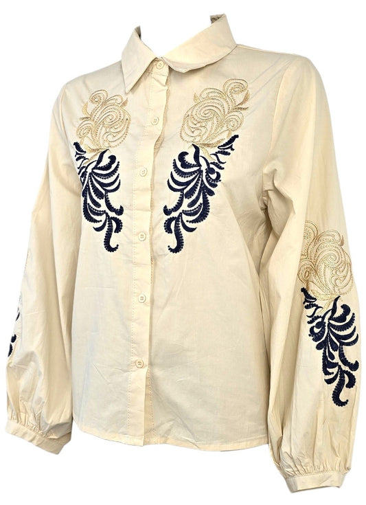 Camicia con ricami