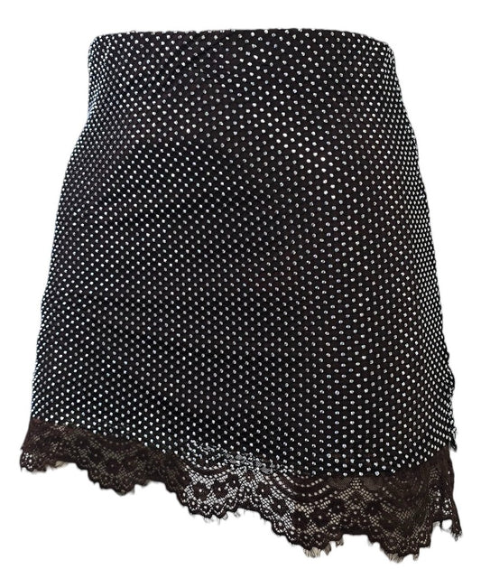 Gonna pizzo e strass