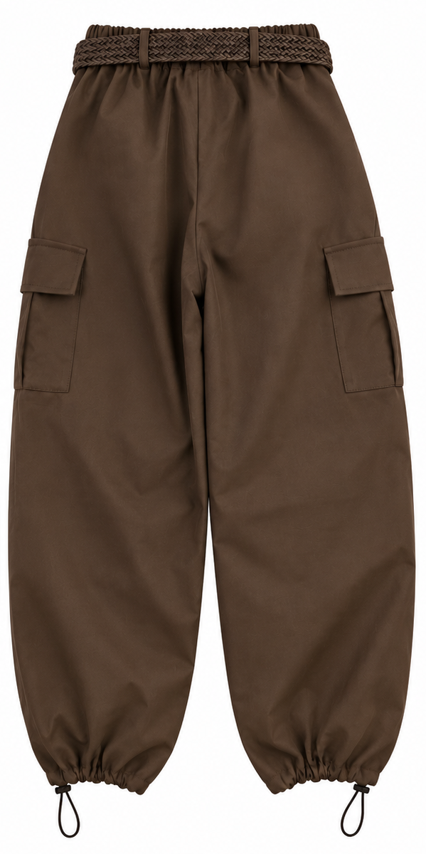 Pantalone marrone balloon