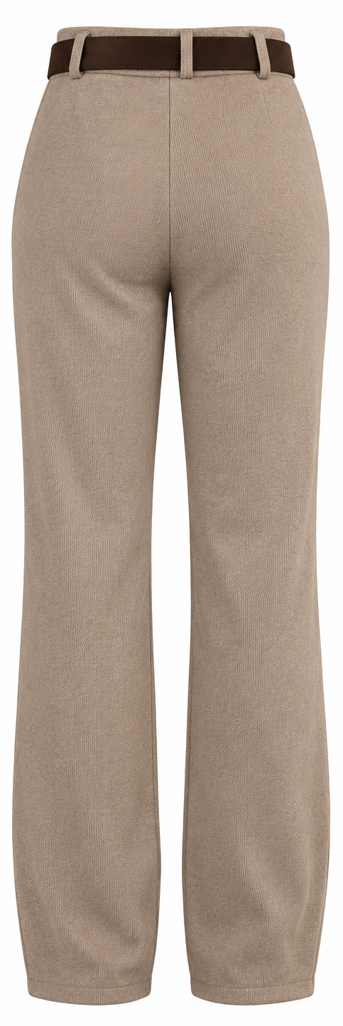 Pantalone beige con cintura