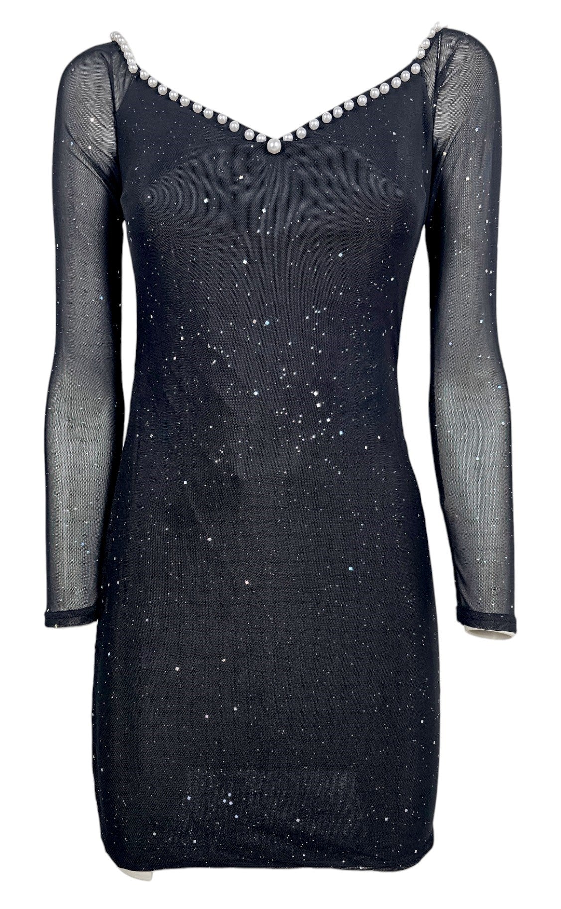 Abito mini dress con maniche trasparenti