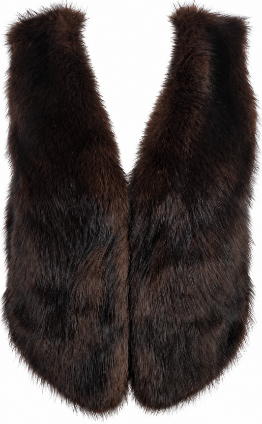 Gilet Elegante in Eco-Pelliccia a Pelo Lungo