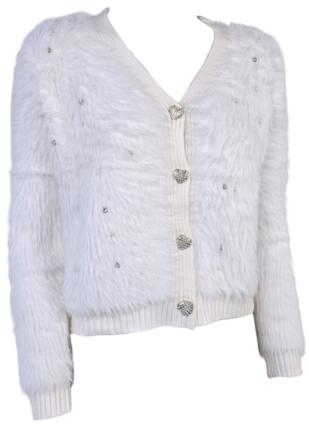 Cardigan con perle