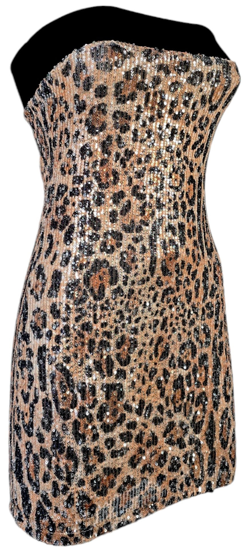 Minidress con paillette animalier