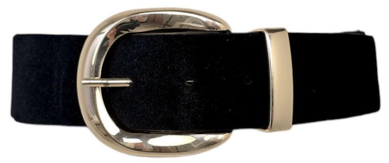 Cintura velluto con fibbia oro