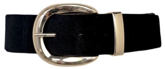 Cintura velluto con fibbia oro