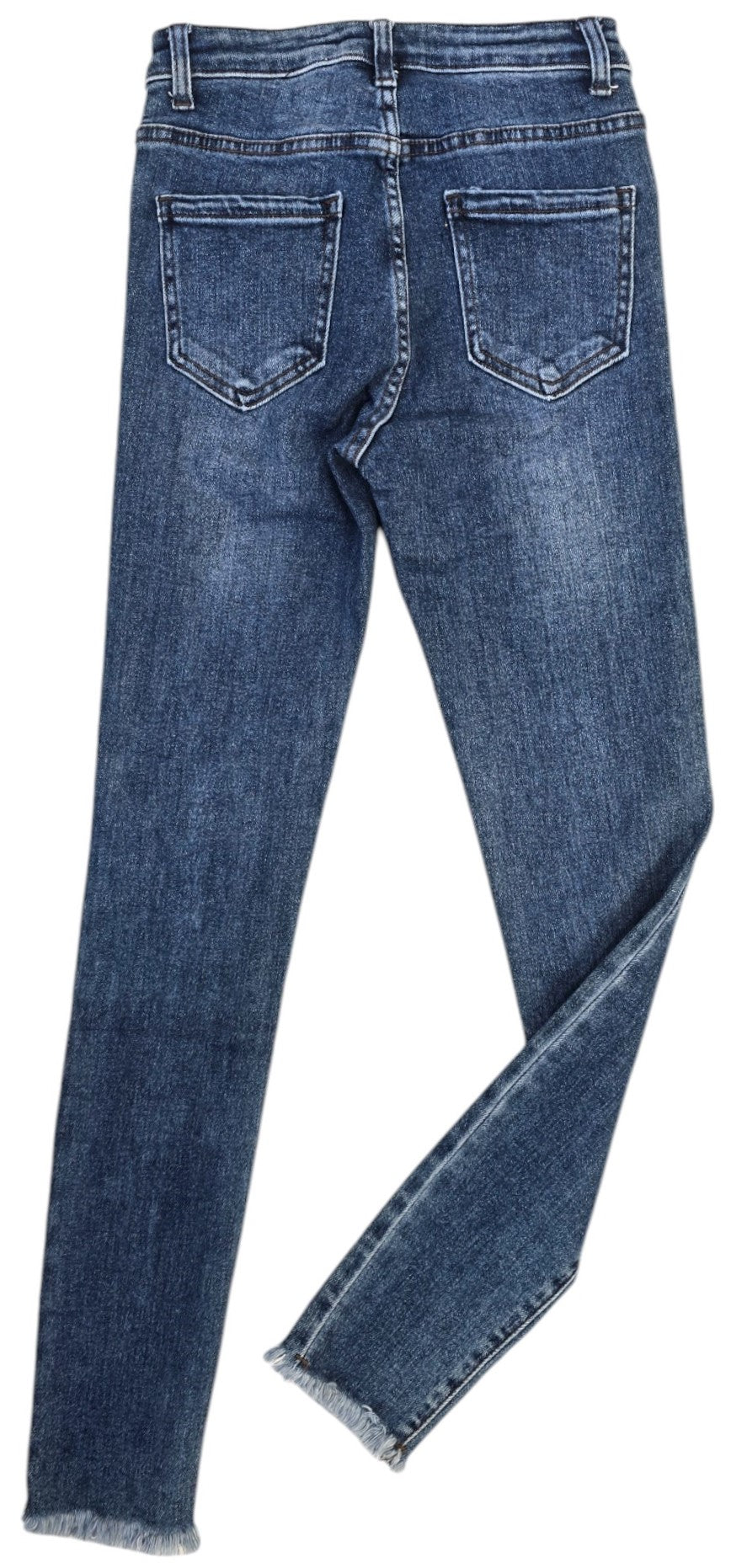 Jeans skinny con frange