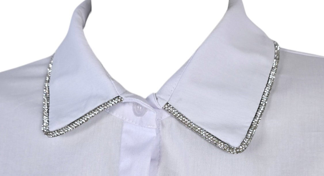 Camicia collo a strass