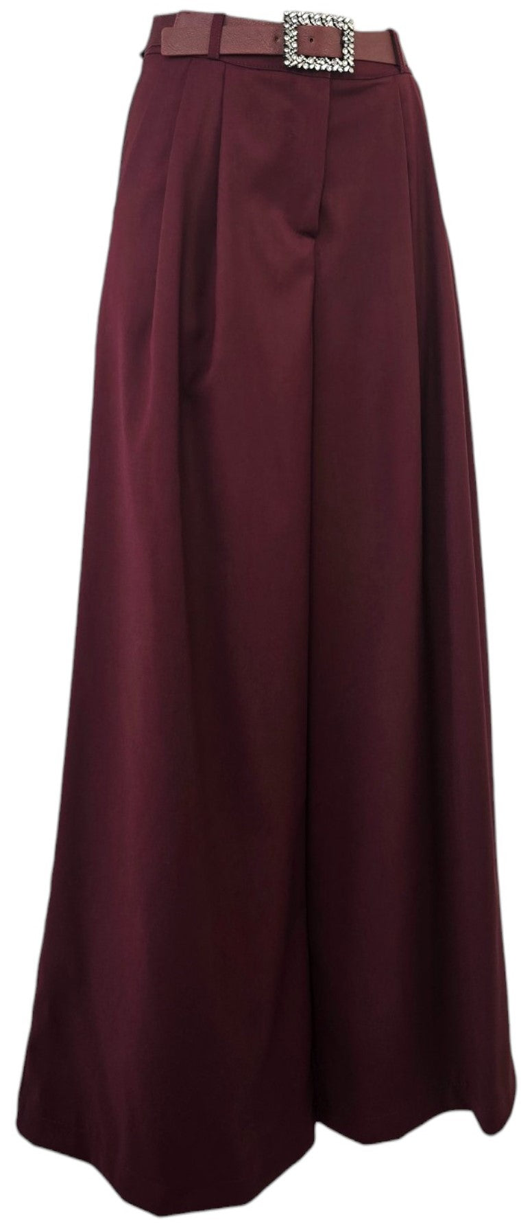 Pantalone a palazzo bordeaux