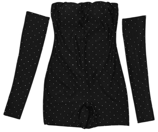 Tuta a pantaloncino con manicotti