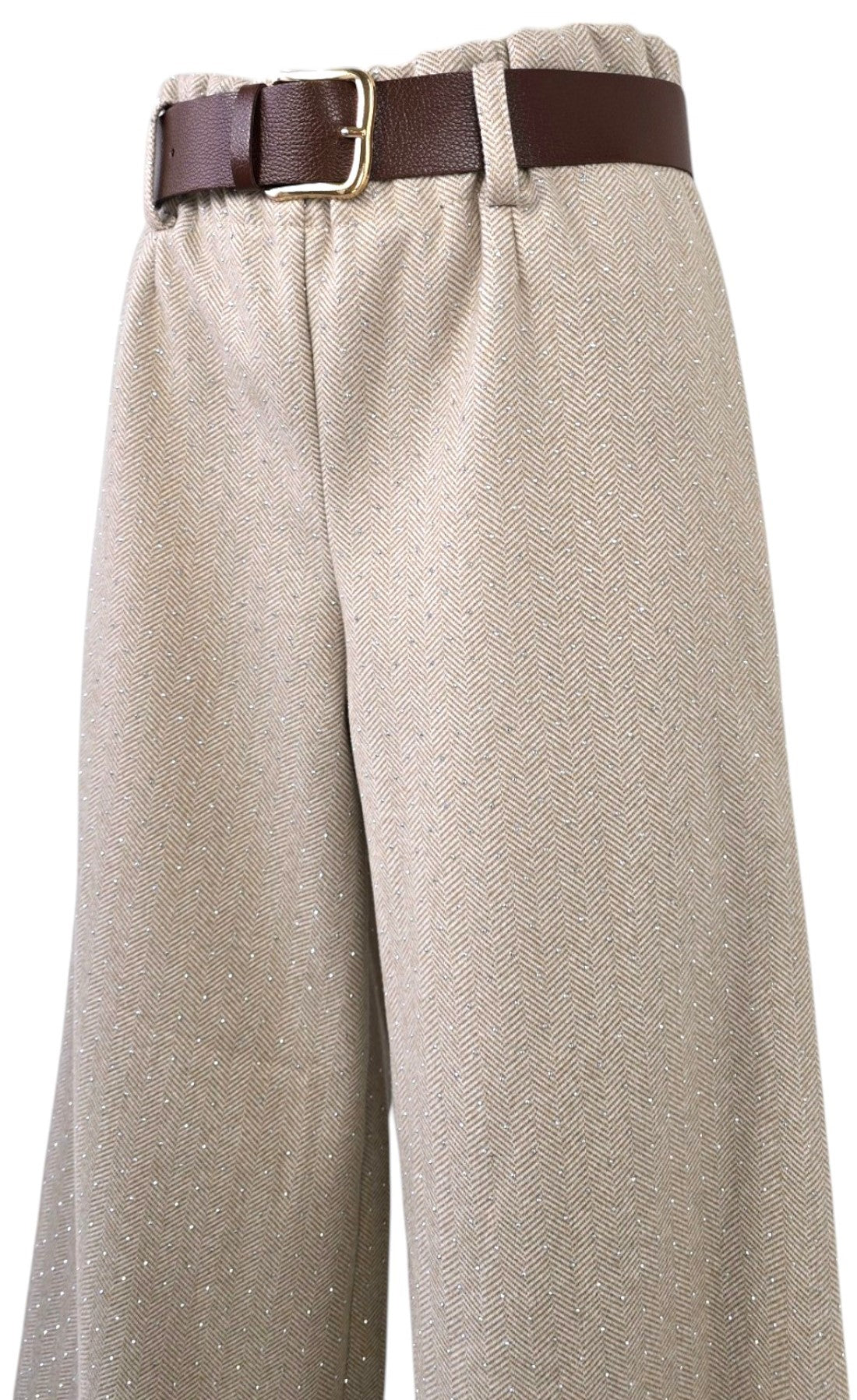 Pantalone a palazzo beige