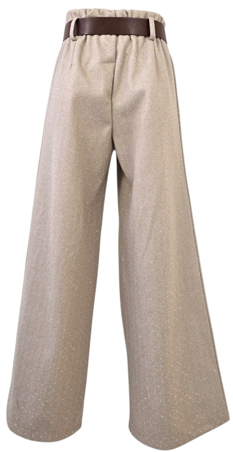 Pantalone a palazzo beige