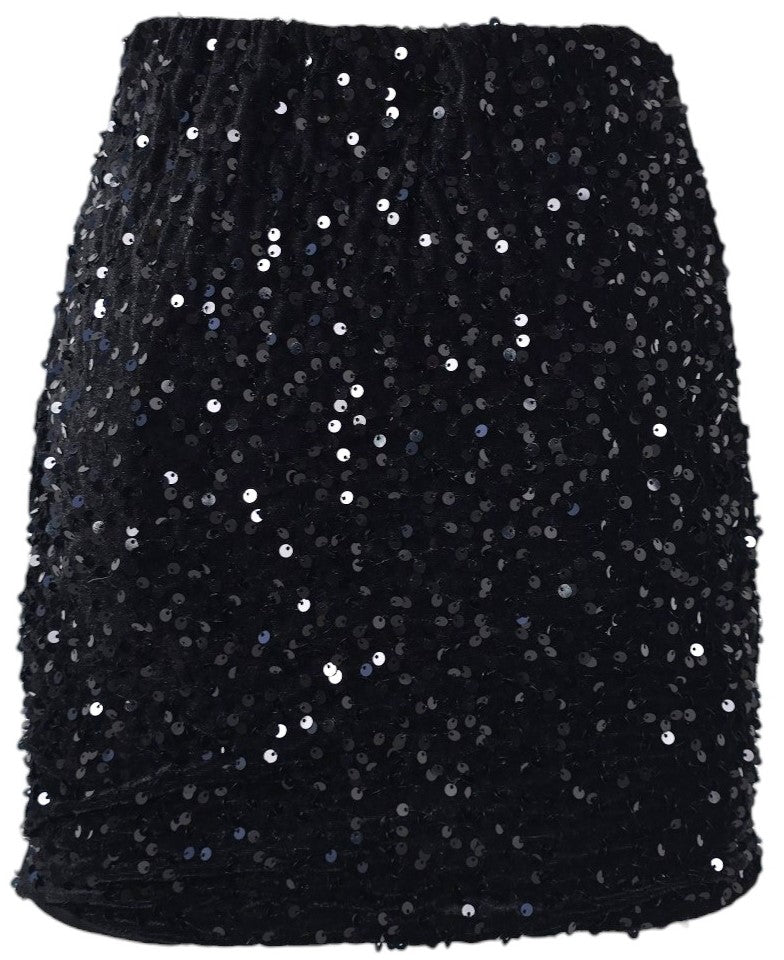 Gonna a tubino in paillettes