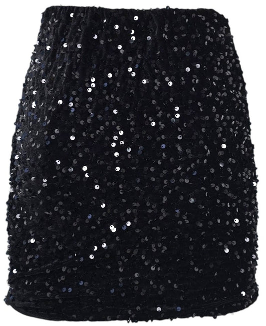 Gonna a tubino in paillettes
