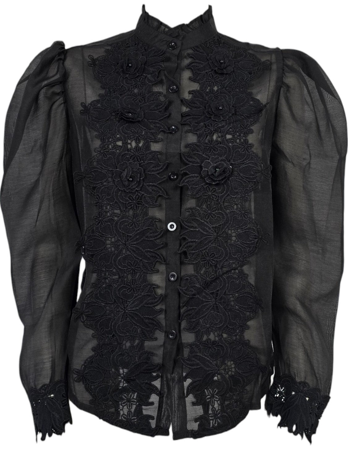 Camicia in pizzo sangallo