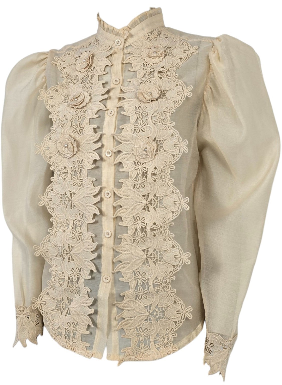 Camicia in pizzo sangallo