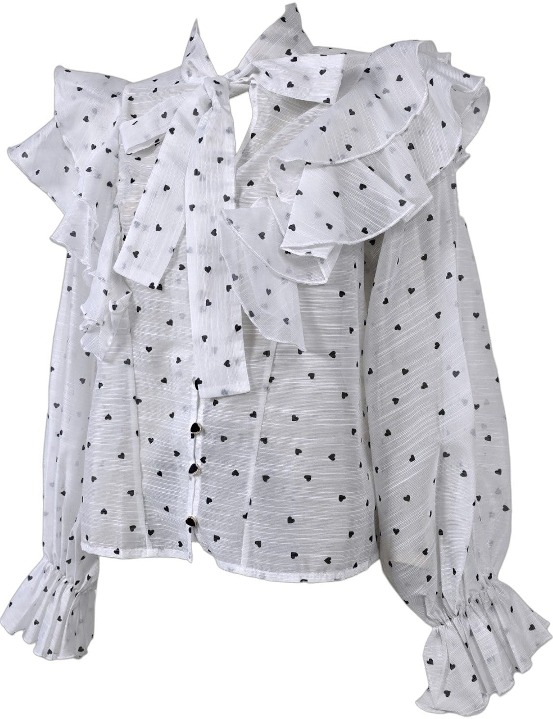 Camicia volant e cuori