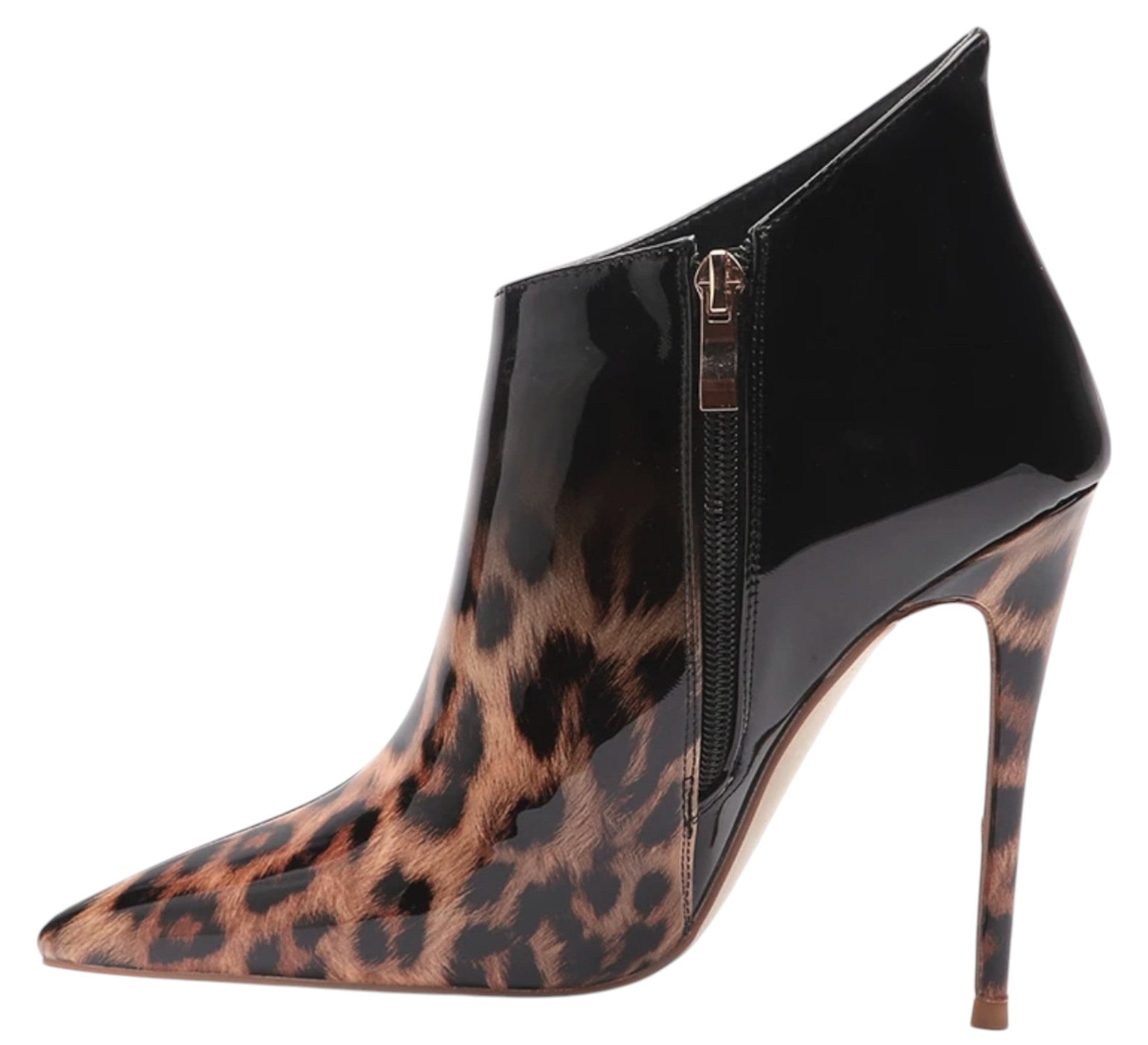 Stivaletto leopardato in vernice