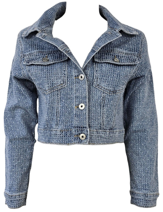 Giacca in jeans con strass