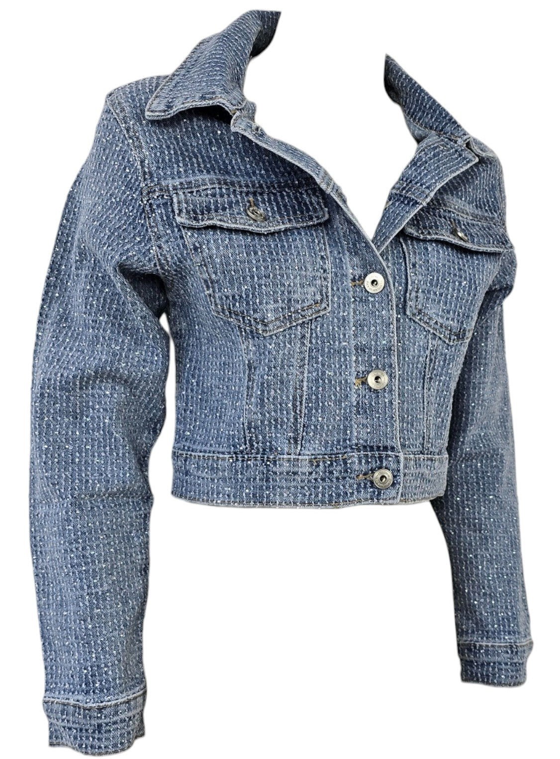 Giacca in jeans con strass