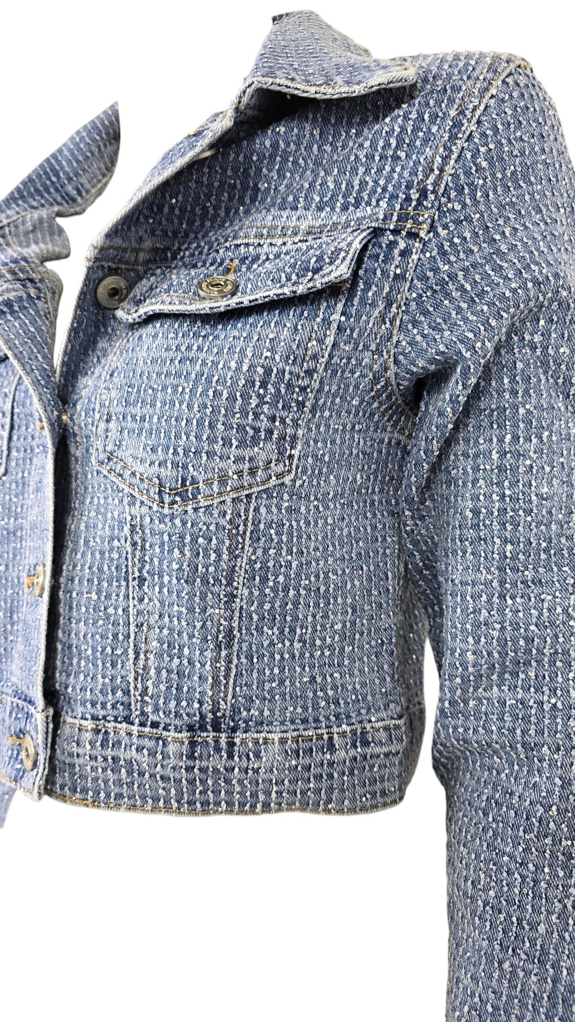 Giacca in jeans con strass